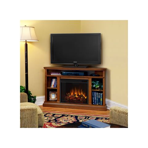 Real Flame Churchill Corner Electric Fireplace - Oak - 3750E-O