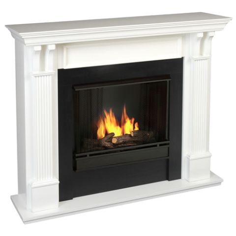 Real Flame Ashley Gel Fuel Wall Fireplace - White - 7100-W