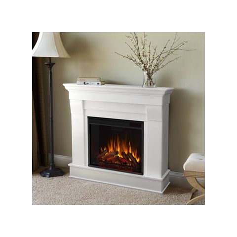 Real Flame Chateau Electric Fireplace in White - 5910E-W