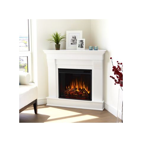 Real Flame Chateau Electric Fireplace in White - 5950E-W