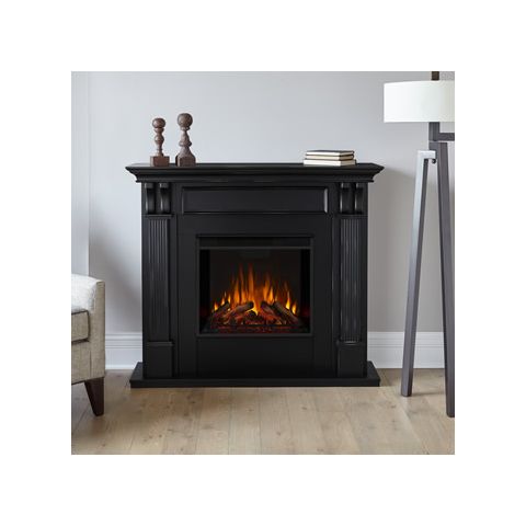 Real Flame Ashley Electric Fireplace in Black Wash - 7100E-BW