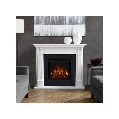 Real Flame Ashley Electric Fireplace in White - 7100E-W