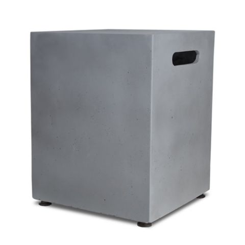Real Flame Mezzo Square Tank Cover in Flint Gray - 670-FG