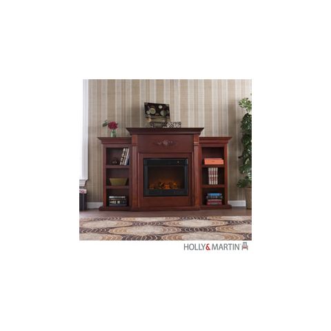 Holly & Martin Fredricksburg Electric Fireplace w/ Bookcases-Mahogany - 37-104-023-9-20