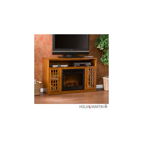 Holly & Martin Akita Media Electric Fireplace-Glazed Pine - 37-014-084-6-29