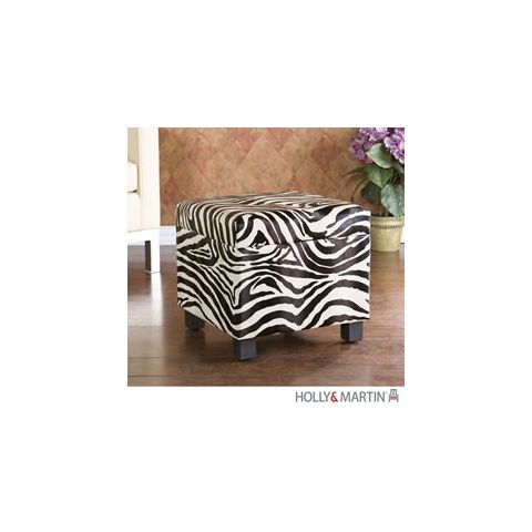 Holly & Martin Safari Storage Ottoman-Zebra - 75-212-041-3-43