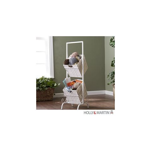 Holly & Martin Abigail 2-Tier Basket Storage-White - 25-011-078-3-40