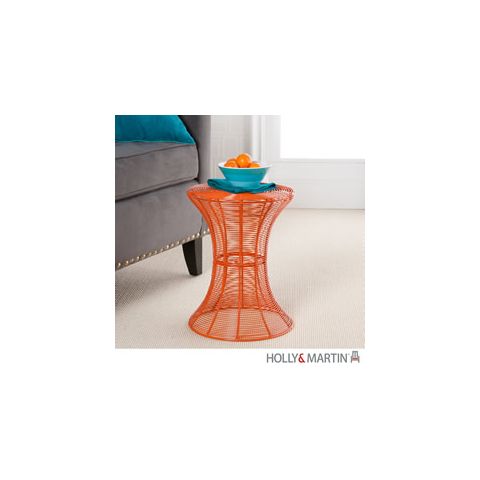 Holly & Martin Metal Spiral Accent Table-Orange - 01-165-080-3-26