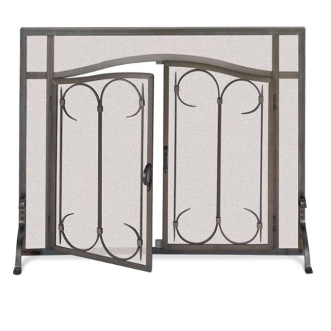 Pilgrim Iron Gate Burnished Black Operable Screen Door - 18428