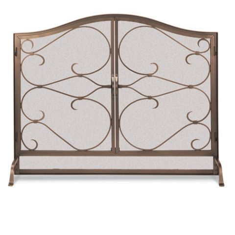 Pilgrim Iron Gate Arched Door Screen Burnished Bronze - 18429
