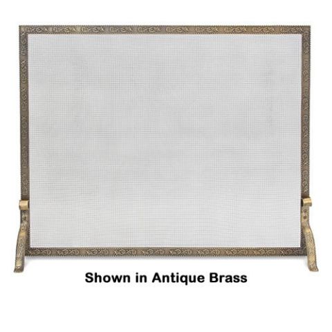 Pilgrim Single Panel Bay Branch Embossed Screen - Black - 18255
