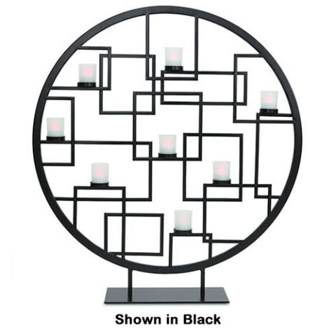 Pilgrim Single Panel Reflections Tea Light Summer Screen - Black - 18266