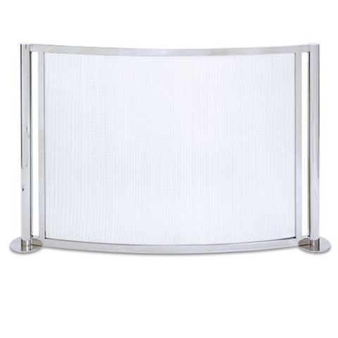 Pilgrim Bowed Panorama Screen - Polished Nickel - 18348