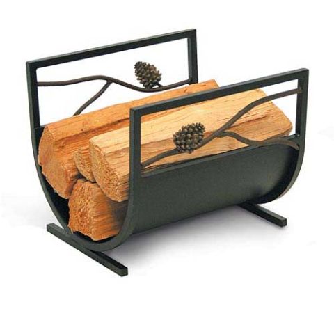 Pilgrim Artisan Pine Cone Wood Holder - Matte Black - 18560
