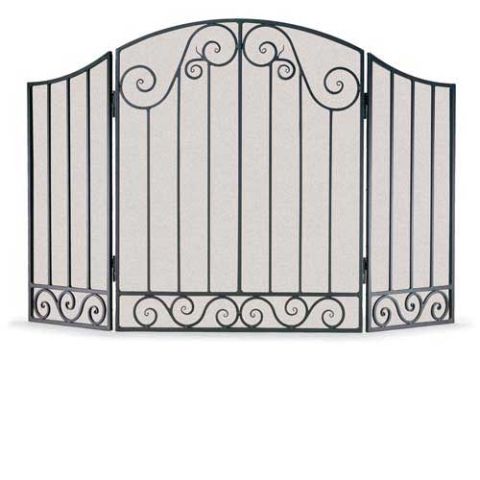 Napa Forge 3 Panel Vienna Arch Screen - Black - 19208