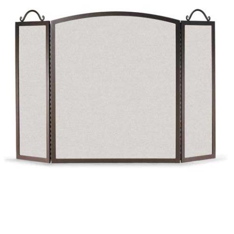 Napa Forge 3 Panel Traditional Arch Screen - Black - 19211