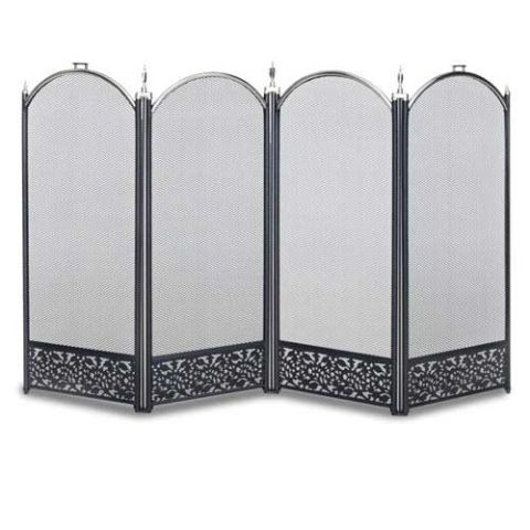 Napa Forge 4 Panel Sausalito Screen - Satin Nickel - 19243