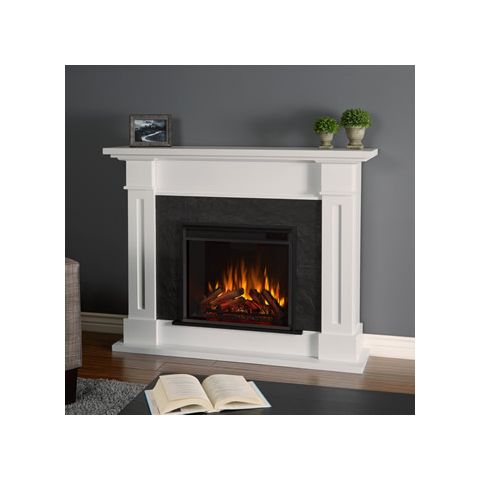 Real Flame Kipling Electric Fireplace in White - 6030E-W