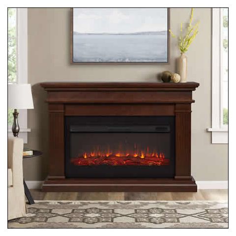 Real Flame Beau Landscape Electric Fireplace in Dark Walnut - 8080E-DW