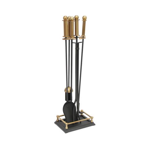 Pilgrim Old English Tool Set - Antique Brass Handles - Base Rail - 18054