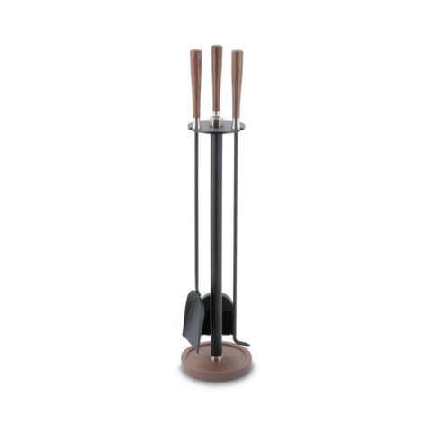 Pilgrim New Haven Walnut Handle Tool Set - Black - Soft Nickel Details - 18068