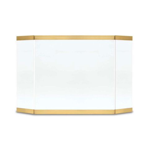 Pilgrim Modern Glass Screen - Brass - 18192