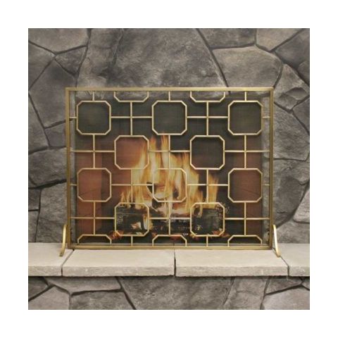Pilgrim Madison Fireplace Screen - Burnished Brass - 18309