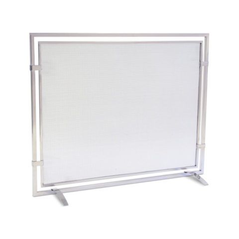 Pilgrim Sinclair Fireplace Screen - Polished Nickel - 18324