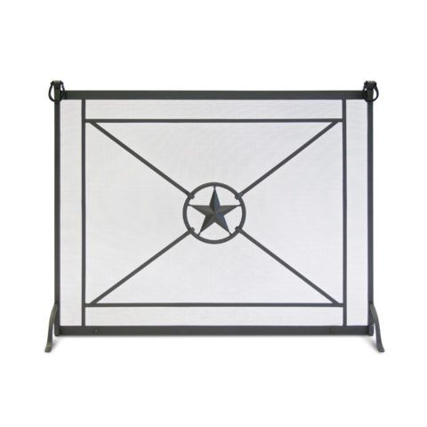 Pilgrim Western Star Fireplace Screen - Black - 18326