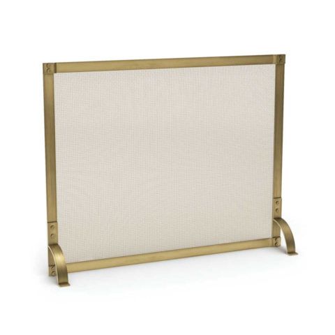 Pilgrim Hurley Fireplace Screen - Burnished Brass - 18391BUBS