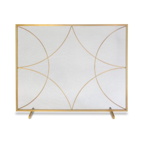 Pilgrim Forged Diamond Single Panel Screen - Burnished Brass - 19264