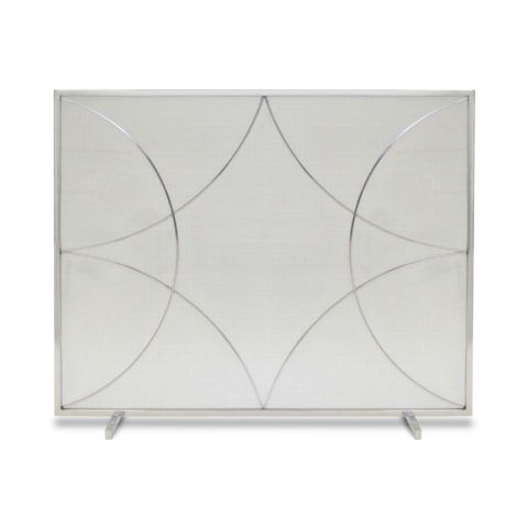 Pilgrim Forged Diamond Single Panel Screen - Polished Nickel - 19265