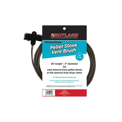 Rutland 3 Pellet Stove/Dryer Vent Brush - 20 ft - 17419