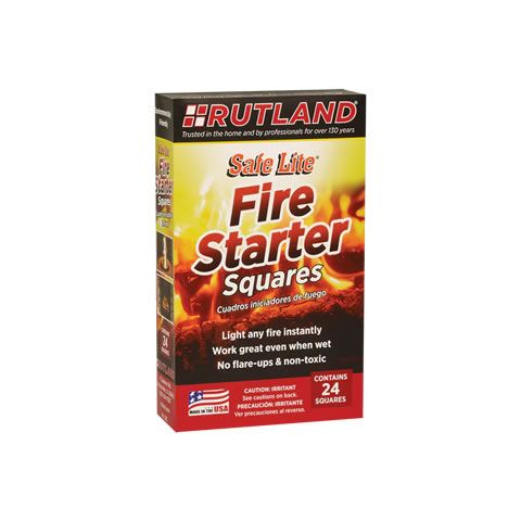 Rutland SAFE LITE FIRE STARTER SQUARES - 25 Count - 50C