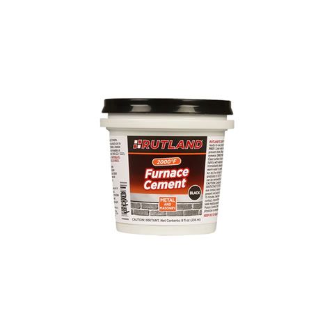 Rutland BLACK FURNACE CEMENT - Tub - 8 fl oz - 64A