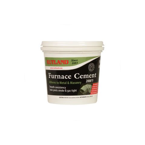 Rutland BLACK FURNACE CEMENT - Tub - 32 fl oz - 65