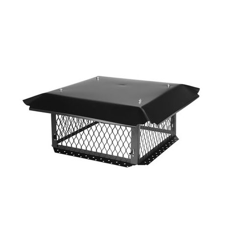 HY-C BigTop 17 x 17 Black Galvanized Multi-Flue Chimney Cap - 10 Height - BBT1717K-10W