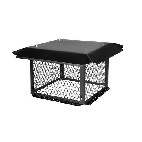 HY-C BigTop 14 x 14 Black Galvanized Multi-Flue Chimney Cap - 14 Height - BBT1414K-14W