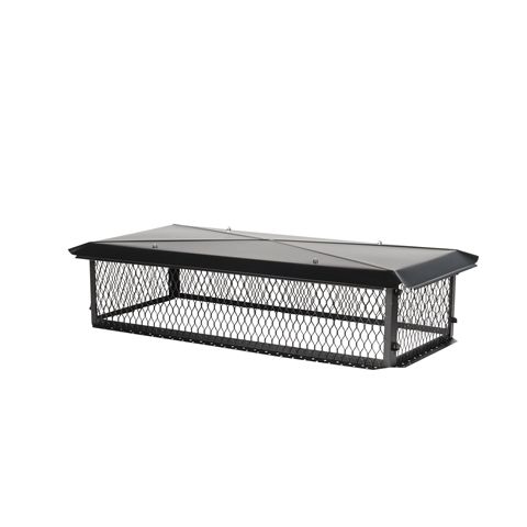 HY-C BigTop 14 x 30 Black Galvanized Multi-Flue Chimney Cap - 10 Height - BBT1430K-10W