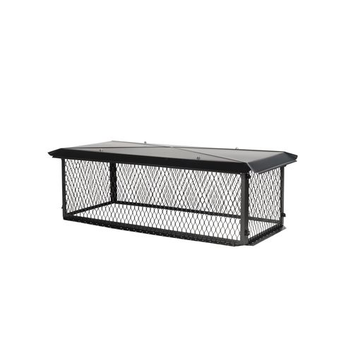 HY-C BigTop 14 x 34 Black Galvanized Multi-Flue Chimney Cap - 14 Height - BBT1434K-14W