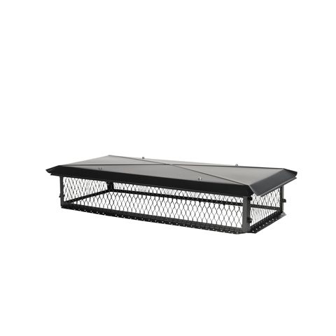 HY-C BigTop 14 x 21 Black Galvanized Multi-Flue Chimney Cap - 8 Height - BBT1421K