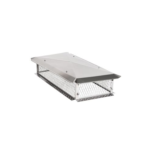 HY-C BigTop 17 x 41 Hinged Stainless Steel Multi-Flue Chimney Cap - 8 Height - BTH1741K