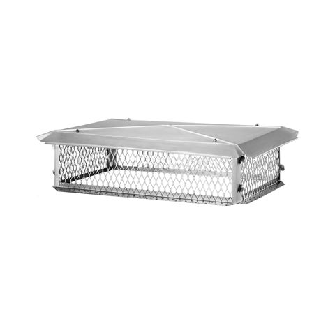 HY-C BigTop 14 x 26 Hinged Stainless Steel Multi-Flue Chimney Cap - 8 Height - BTH1426K