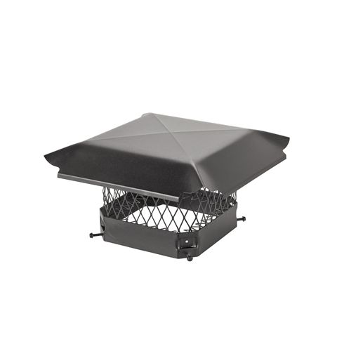 Draft King 9 x 9 Bolt-On Single Flue Chimney Cap - Black Galvanized Steel - CBO99