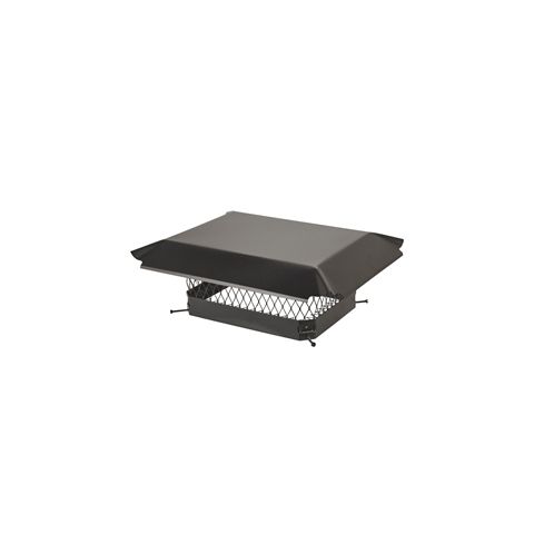 Draft King 16 x 12 Bolt-On Single Flue Chimney Cap - Black Galvanized Steel - CBO1216