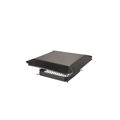 Draft King 15 x 15 Bolt-On Single Flue Chimney Cap - Black Galvanized Steel - CBO1515