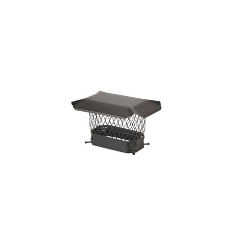 Draft King 5 x 9 Bolt-On Single Flue Chimney Cap - Black Galvanized Steel - CBO59