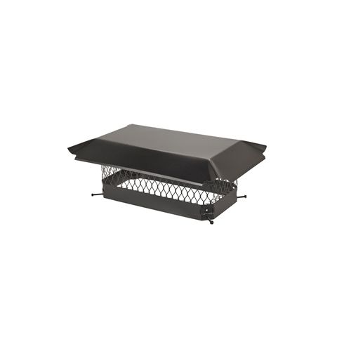 Draft King 18 x 9 Bolt-On Single Flue Chimney Cap - Black Galvanized Steel - CBO918