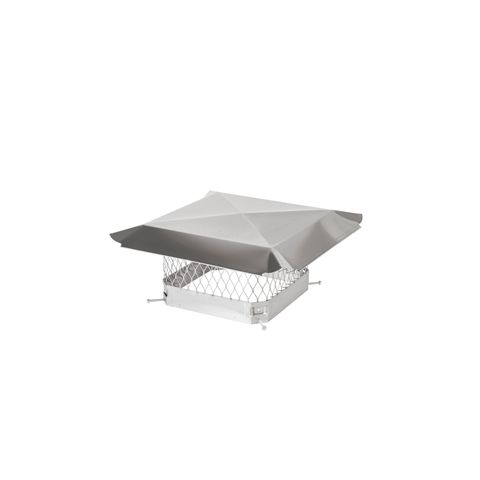 Draft King 11 x 11 Bolt-On Single Flue Stainless Steel Chimney Cap - SS1111U