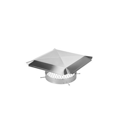 Draft King 12 Round Bolt-On Single Flue Stainless Steel Chimney Cap - SS12U